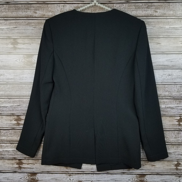 Robbi Nikki dress jacket blazer faux leather trim - Picture 5 of 6